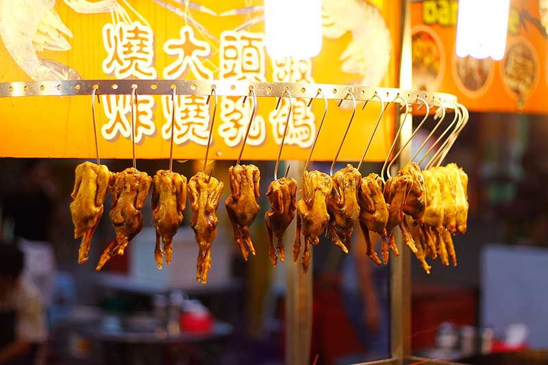 da mieng voi thit ga xien quay