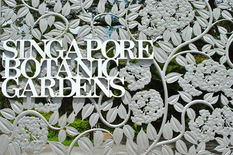 cổng vào vườn bách thảo singapore