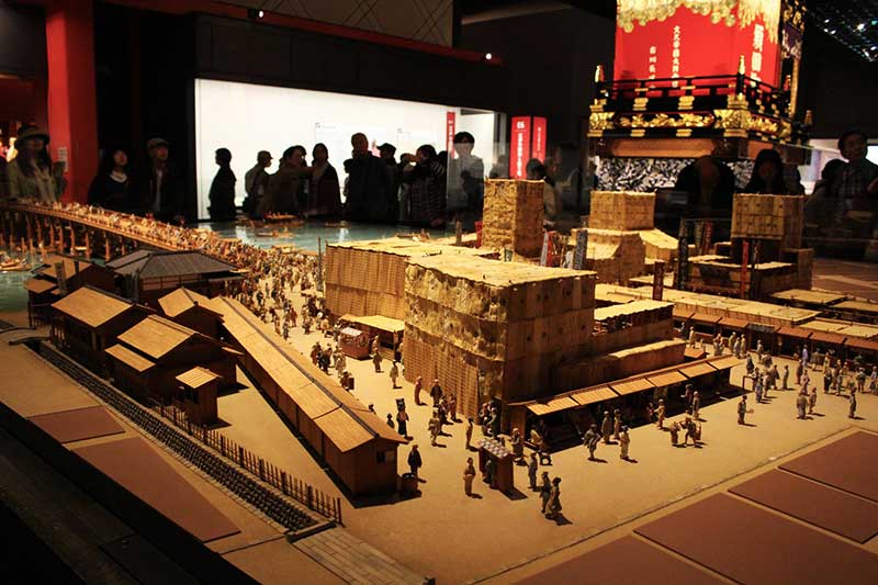 khung cảnh tái hiện cuộc sống người dân Edo thời xưa