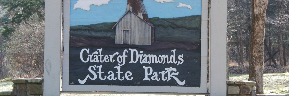 Miệng Núi lửa của công viên ở Diamonds  (Crater of Diamonds State Park)