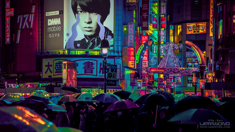 Tokyo về đêm qua chân kính sắc màu