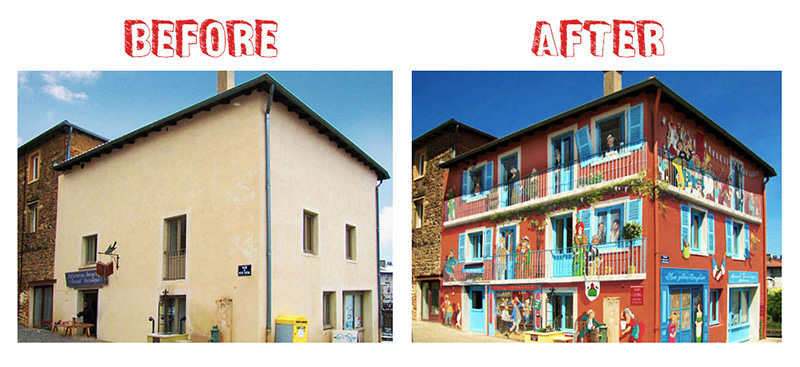 Những shot ảnh "before" và "after" của nghệ thuật vẽ đường phố
